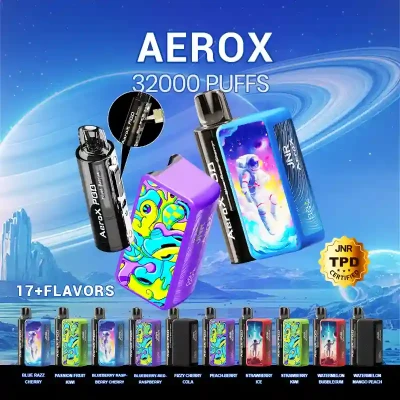 JNR AeroX 32K Vape Rechargeable et Rechargeable à Remplissage – 32000 Puffs